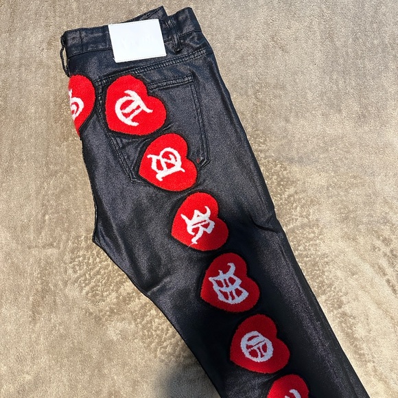 wokstar Other - WOKSTAR Jeans with Red Heart Accents